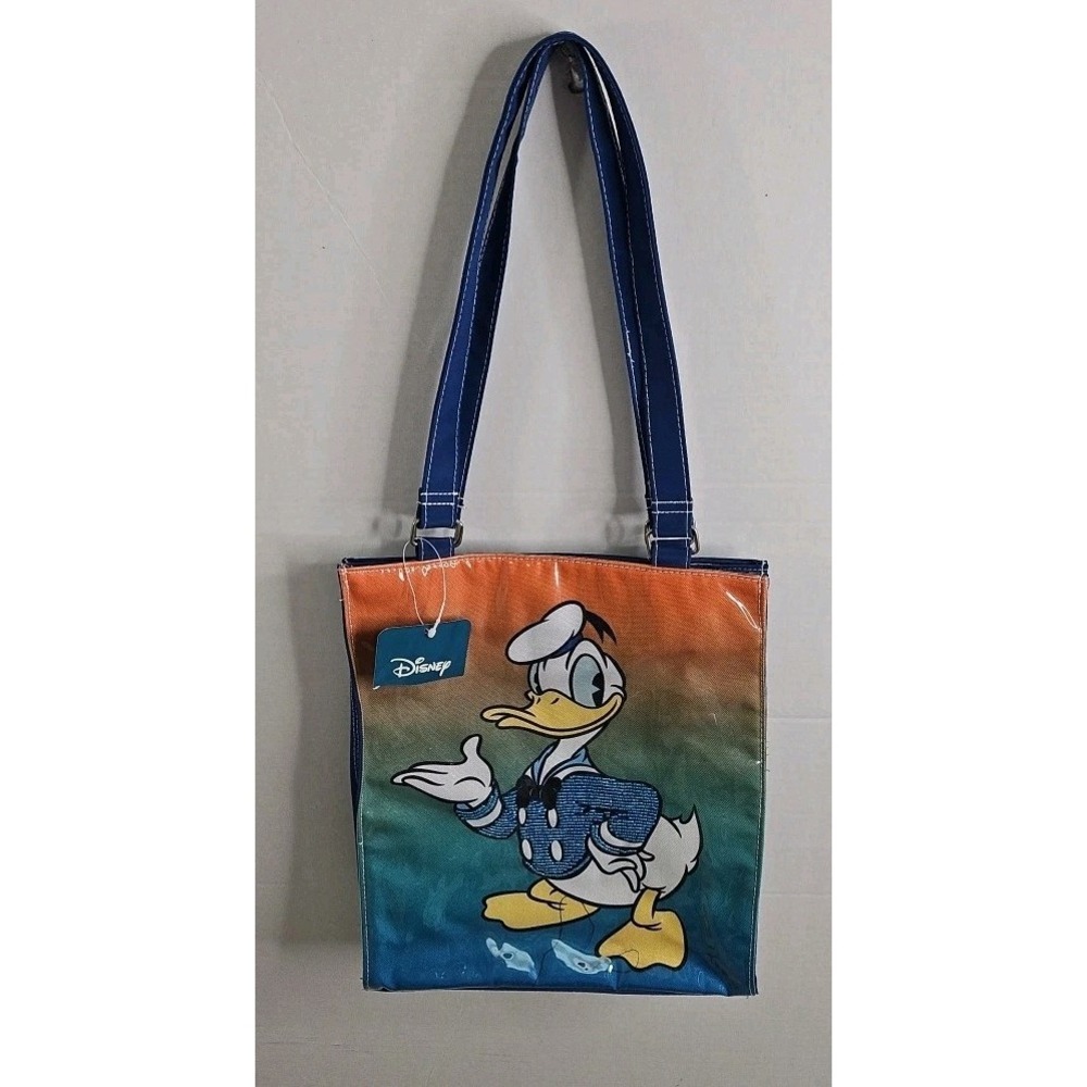 Disney Parks Donald Duck Canvas Tote Bag Purse 12x11x4 NWT'S - Picture 2 of 11